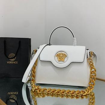 Versace La Medusa Medium Handbag White Size 25x15x22 cm