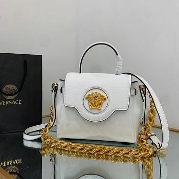 Versace La Medusa Small Handbag White Size 20x10x17 cm