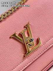 LV LockMe Chain Bag East West Rose Trianon Pink 23.5x14x6 cm - 3