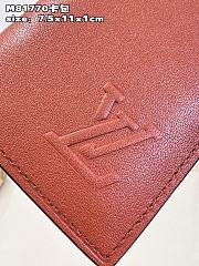 LV Pocket Organizer Tan Millesime Calf Leather 7.5 x 11.1 x 1 cm - 5