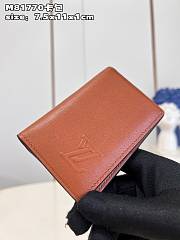 LV Pocket Organizer Tan Millesime Calf Leather 7.5 x 11.1 x 1 cm - 2