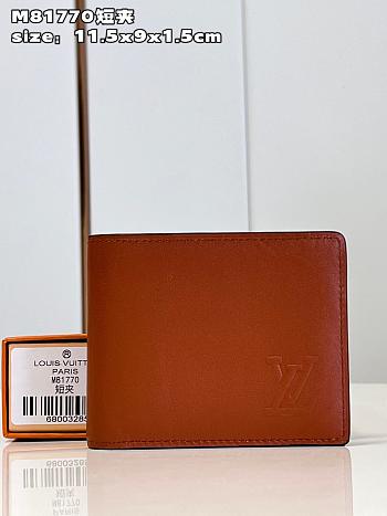 LV Slender Wallet Tan Millesime Calf Leather 11.5 x 9x 1.5 cm