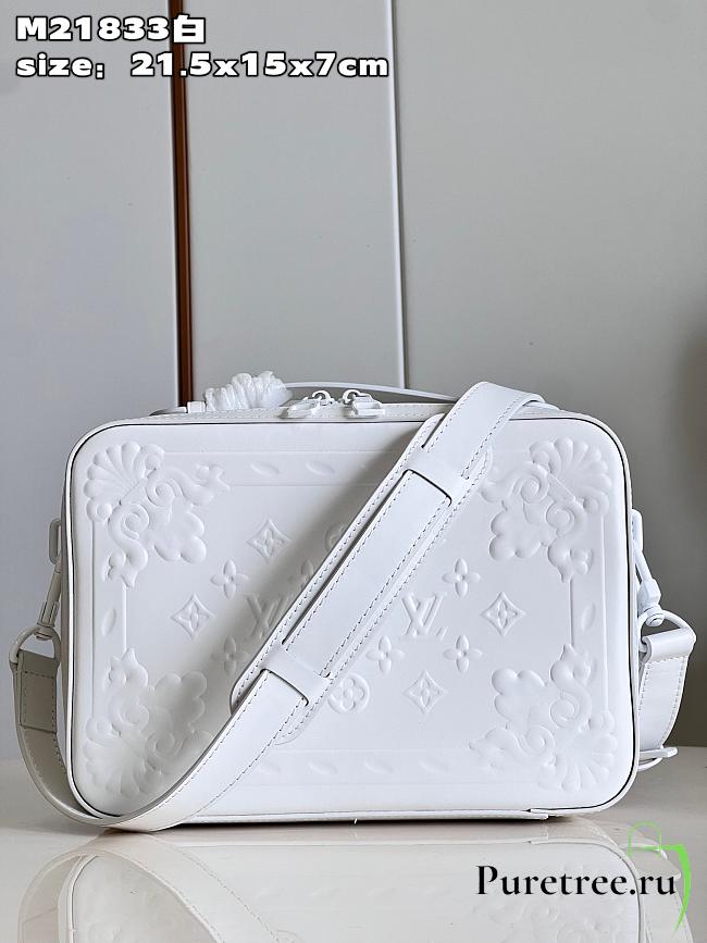 LV Handle Soft Trunk Optic White Calf Leather 21.5x15x7 cm - 1