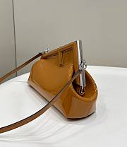 Fendi First Midi Small Brown Patent Leather Bag size 26x18x9.5 cm - 5