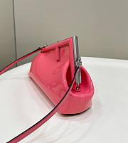 Fendi First Midi Small Pink Patent Leather Bag size 26x18x9.5 cm - 3