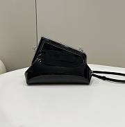 Fendi First Midi Small Black Patent Leather Bag size 26x18x9.5 cm - 4