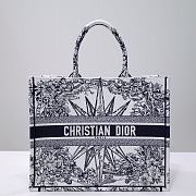 Dior Large Book Tote Dior Rêve d'Infini Embroidery with White Metallic - 1