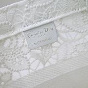 Dior Medium Book Tote White Multicolor D-Lace Embroidery with Macramé Effect  - 6
