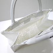 Dior Small Book Tote White Multicolor D-Lace Embroidery with Macramé Effect - 6