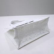 Dior Small Book Tote White Multicolor D-Lace Embroidery with Macramé Effect - 5