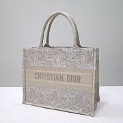 Dior Medium Book Tote White/Gold-tone D-Lace Embroidery with Macramé Effect - 5