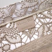 Dior Medium Book Tote White/Gold-tone D-Lace Embroidery with Macramé Effect - 2