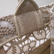 Dior Small Book Tote White/Gold-tone D-Lace Embroidery with Macramé Effect - 3