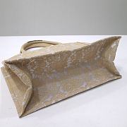 Dior Medium Book Tote Gold-tone D-Lace Embroidery with Macramé Effect - 5
