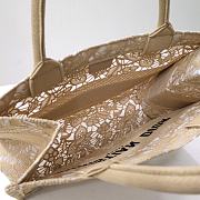 Dior Medium Book Tote Gold-tone D-Lace Embroidery with Macramé Effect - 3