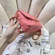 Chanel Small Flap Bag Pink Lambskin size 21 x 14 x 7 cm - 5