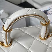 Chanel Small Vanity Case White Lambskin & Gold-Tone Metal 12.5x15x8 cm - 5