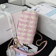 Chanel Small Vanity Case Tweed & Lambskin Pink & Ecru 12.5x15x8 cm - 3