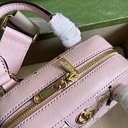 Gucci Ophidia GG Animal Print Mini Bag Pink Leather 21x12x10 cm - 4