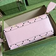 Gucci Ophidia GG Animal Print Mini Bag Pink Leather 21x12x10 cm - 5