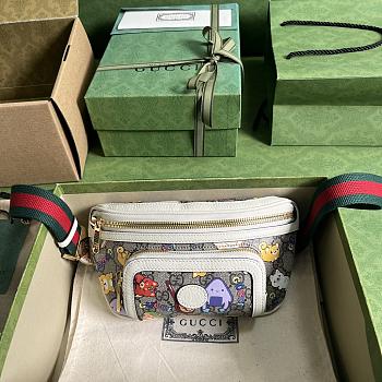 Gucci Animal Print Belt Bag Beige/Ebony GG Supreme 23x12x2.5 cm
