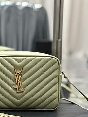 YSL Lou Camera Cream Bag In Pistache Quilted Leather size 23 x 16 x 6 cm - 5