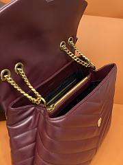 YSL Loulou Medium Burgundy Chain Bag size 31 x 22 x 10 cm - 3