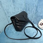 YSL Loulou Toy Strap Bag Black & Black Hardware size 20 x 14 x 7 cm - 3