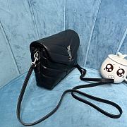 YSL Loulou Toy Strap Bag Black & Silver Hardware size 20 x 14 x 7.5 cm - 6