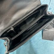 YSL Loulou Toy Strap Bag Black & Silver Hardware size 20 x 14 x 7.5 cm - 4