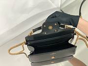 Valentino Locò Black Calfskin Shoulder Bag Gold-tone Logo - 4
