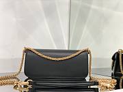 Valentino Locò Black Calfskin Shoulder Bag Gold-tone Logo - 3