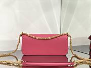 Valentino Locò Pink Calfskin Shoulder Bag Gold-tone Logo - 6