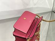 Valentino Locò Pink Calfskin Shoulder Bag Gold-tone Logo - 3