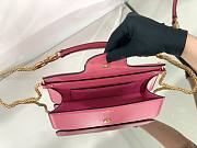 Valentino Locò Pink Calfskin Shoulder Bag Gold-tone Logo - 2