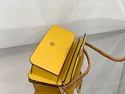 Valentino Locò Yellow Calfskin Shoulder Bag Gold-tone Logo - 6