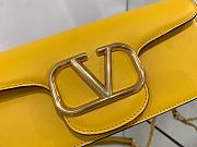 Valentino Locò Yellow Calfskin Shoulder Bag Gold-tone Logo - 2