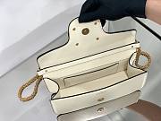 Valentino Locò White Calfskin Shoulder Bag Gold-tone Logo - 5