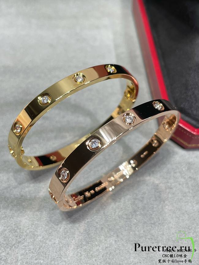 Cartier Love Bracelet, 10 Diamonds 6.1 mm - 1