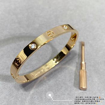 Cartier Love Bracelet, 4 Diamond 6.1mm