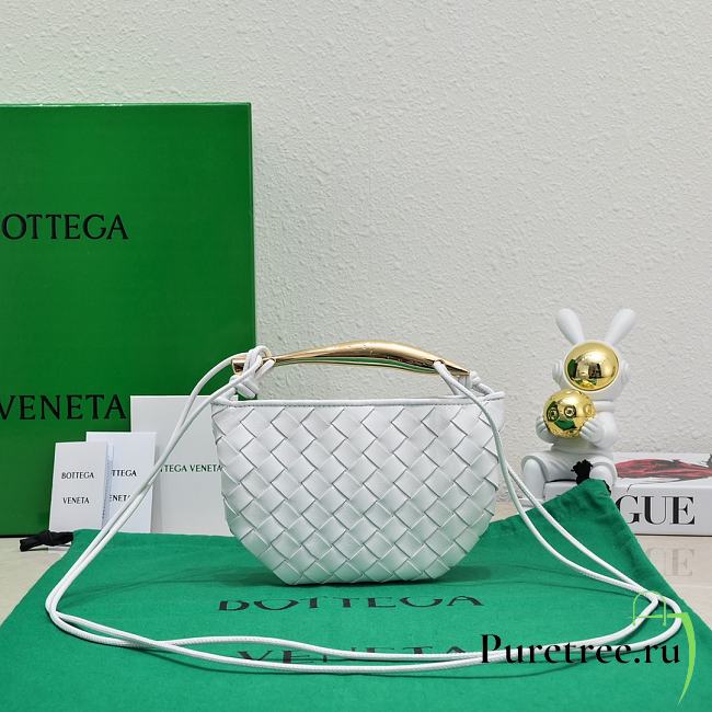 Bottega Veneta Mini Sardine White size 20 x 12 x 2.5 cm - 1