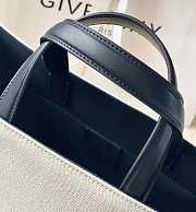 Givenchy Medium G-Tote Shopping Bag In Beige/Black Canvas 37x13x26 cm - 4