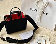 Givenchy Mini G-Tote Shopping Bag In Black Canvas 19x8x16 cm - 4