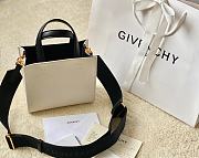 Givenchy Mini G-Tote Shopping Bag In Beige/Black Canvas 19x8x16 cm - 2