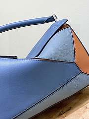 Loewe Puzzle Bag In Classic Calfskin Blue/Tan 29 x 12 x 19 cm - 3