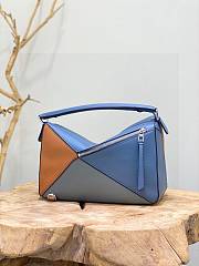Loewe Puzzle Bag In Classic Calfskin Blue/Tan 29 x 12 x 19 cm - 2