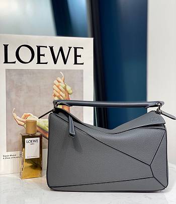 Loewe Puzzle Bag In Classic Calfskin Gray 29 x 12 x 19 cm