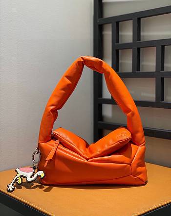 Loewe Puffer Puzzle Hobo Bag Orange Size 31 x 16 x 15 cm