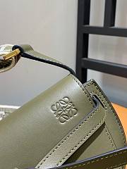 Loewe Mini Gate Dual Bag In Soft Calfskin And Jacquard Khaki Size 21x12.5x9 cm - 3