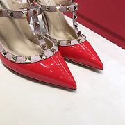 Valentino Patent Rockstud Caged Pump Red 100mm - 6